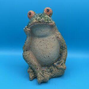 Shigaraki Japanese Frog Vintage Rustic EARTHENWARE Glazed Pottery.